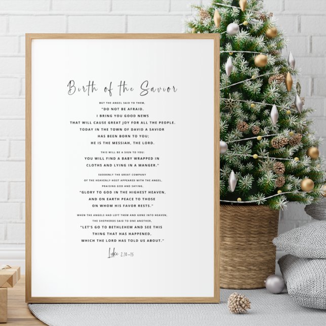Póster Luke 2:10-15 Navidades Biblia Verse Wall Art (Subido por el creador)