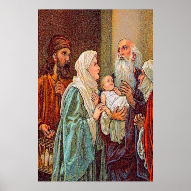 Póster Luke 2:36-38 Anna da gracias poster (Frente)
