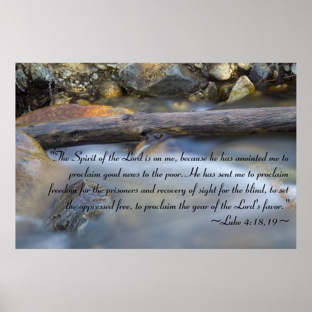 Póster Luke 4:18-19 Poster (Frente)