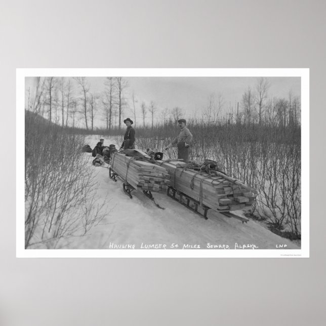 Póster Lumber Dog Seward, Alaska 1917 (Frente)