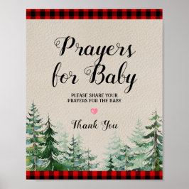 Póster Lumberjack Baby Shower Prayers for Baby Poster
