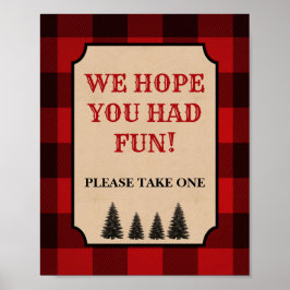 Póster Lumberjack Favor Rótulo Esperamos Que Te Divirtier