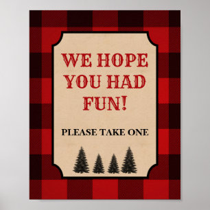 Póster Lumberjack Favor Rótulo Esperamos Que Te Divirtier