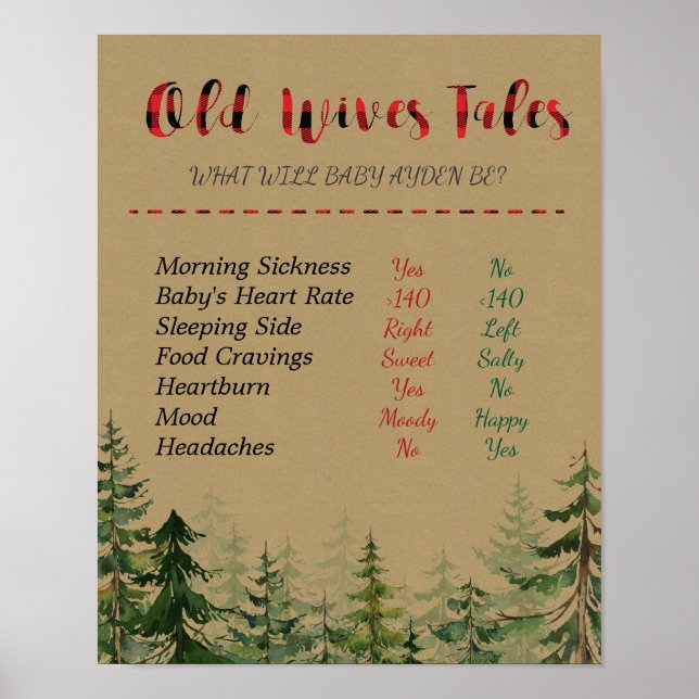 Póster Lumberjack Old Wives Cuentos Junta de Revelación d (Frente)