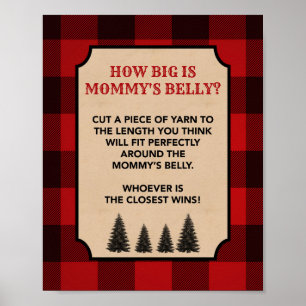 Póster Lumberjack Qué grande es el Rótulo de ducha Belly