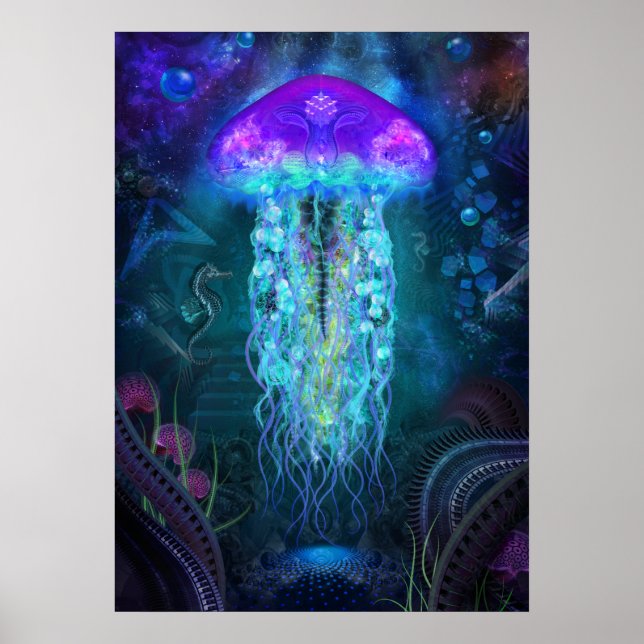 Póster Luminescent Jellyfish Poster (Frente)