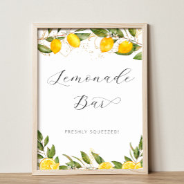 Póster Luminoso Summer Lemon Bridal Ducha Lemonade Bar