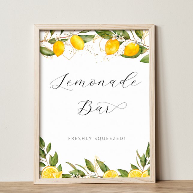 Póster Luminoso Summer Lemon Bridal Ducha Lemonade Bar (Subido por el creador)