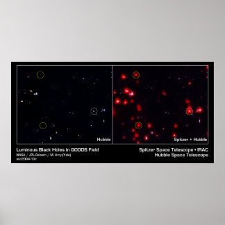 Póster Luminosos agujeros negros en el campo de los BIENE