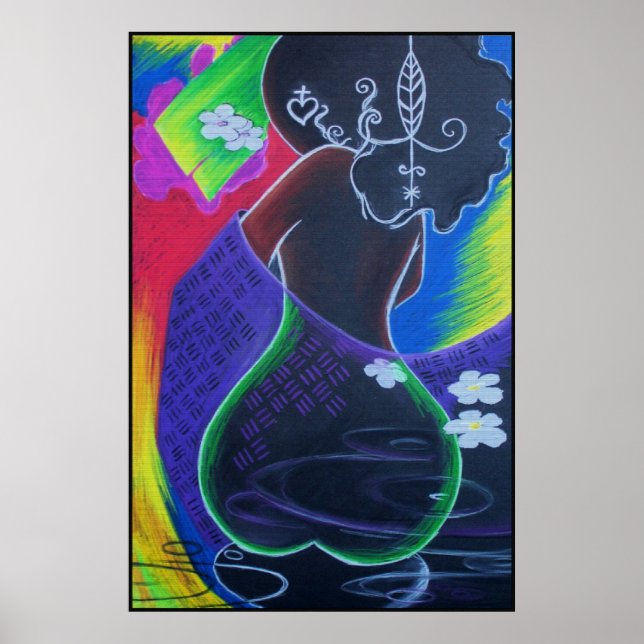 Póster Luna Africana - Miami Tile Print (Frente)