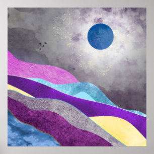 Póster Luna Azul