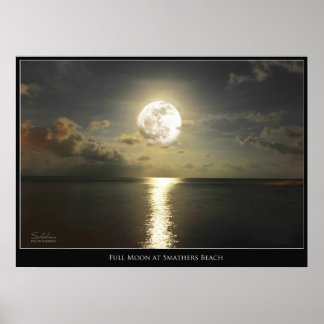 PÓSTER LUNA COMPLETA EN LA PLAYA DE SMATHERS