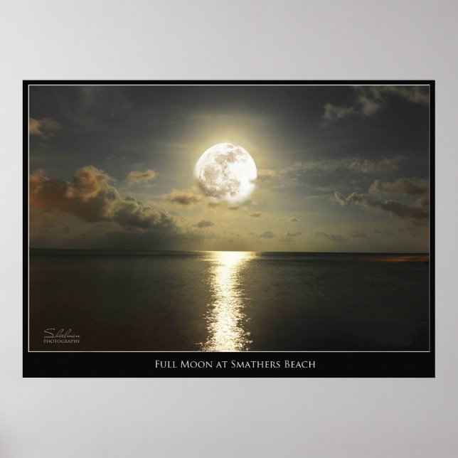 PÓSTER LUNA COMPLETA EN LA PLAYA DE SMATHERS (Frente)