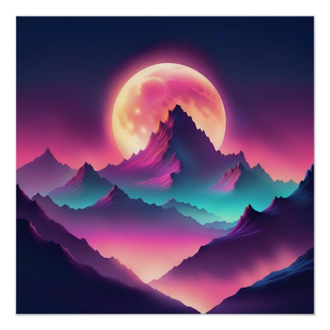 Póster luna creciente (Anverso)