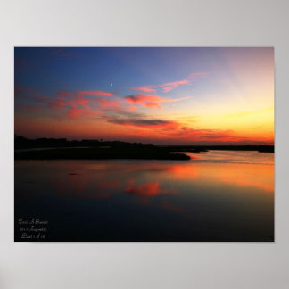 Póster Luna de atardecer - Imprimir 1 de 10