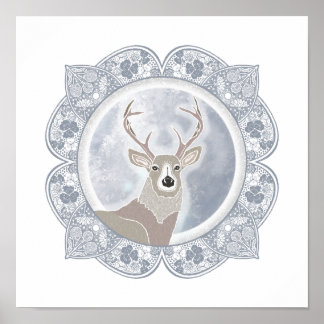Póster Luna de Buck | Ilustracion de la luna de julio