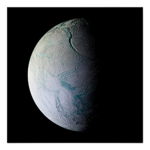 Póster Luna de Encélado Telescopio del universo de astron