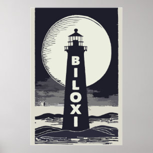 Póster Luna de Faro Biloxi Mississippi