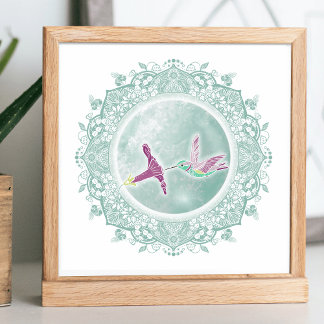 Póster Luna de Flor Completa | Ilustracion May Moon