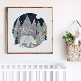 Póster Luna de invierno de oso