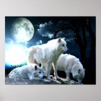 Luna de lobo completa grande
