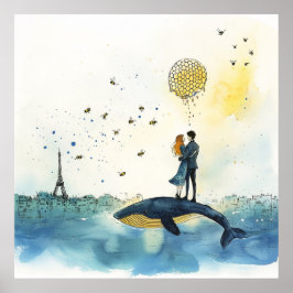 Póster Luna de Miel en París