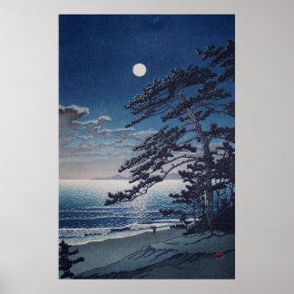 Póster Luna de primavera en la playa de Ninomiya Kawase H