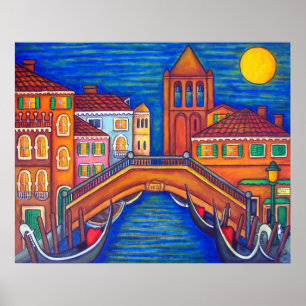 Póster Luna de San Barnaba, Venecia, por Lisa Lorenz