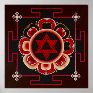 Póster Luna de Shiva Yantra en junio