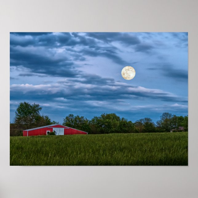 Póster Luna De Superflor Sobre Un Pabellón (Frente)
