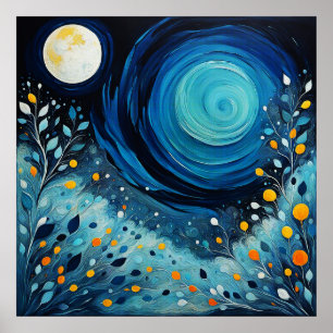 Póster Luna En El Jardín 804