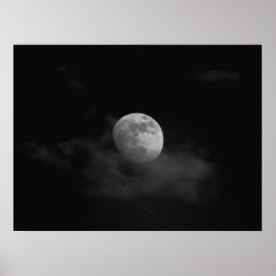 Póster Luna en las nubes