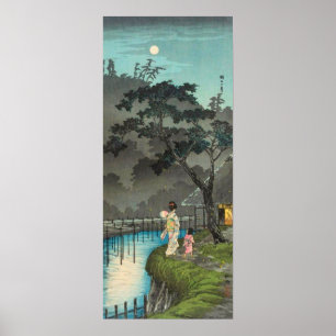 Póster Luna en Sekiguchi, Hiroaki Takahashi 1936