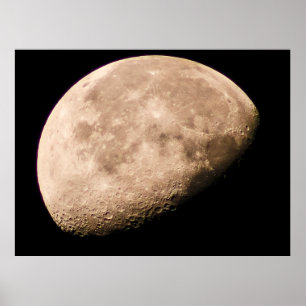 Póster Luna en transición - Fase del tercer trimestre