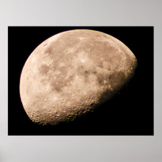 Póster Luna en transición - Fase del tercer trimestre