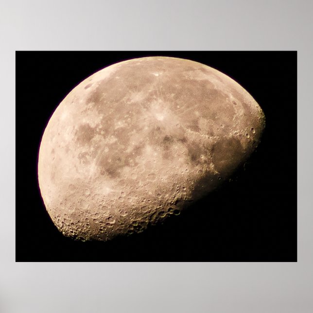 Póster Luna en transición - Fase del tercer trimestre (Frente)