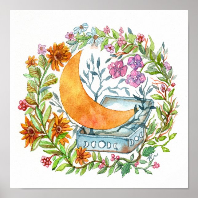 Póster Luna fuera de la caja (Frente)