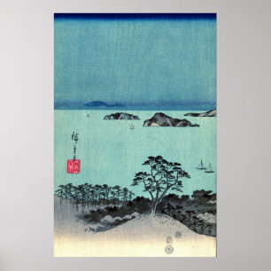 Póster Luna Llena 1857 de Kanazawa dejada