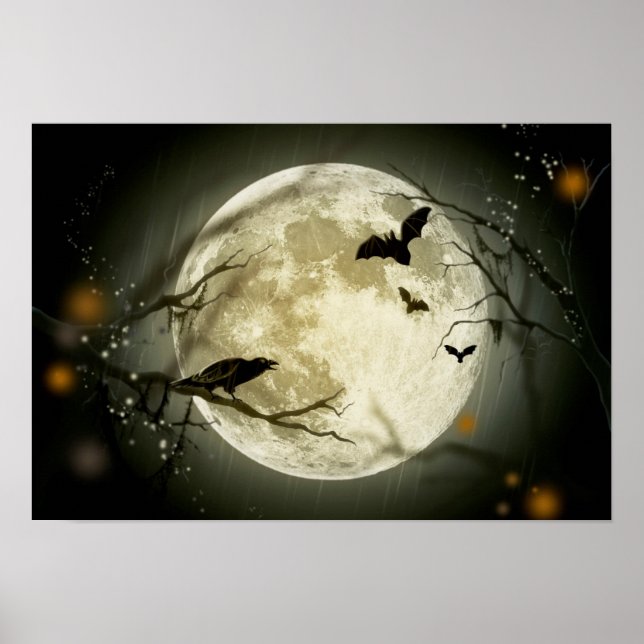 Póster Luna llena de Halloween (Frente)
