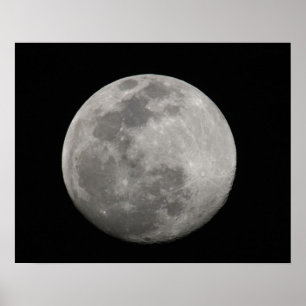 Póster Luna llena en blanco y negro. Crédito: Arthur