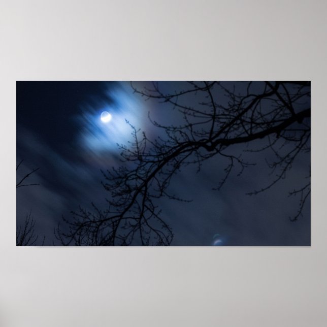 Póster Luna llena en el cielo nocturno, Ohio (Frente)