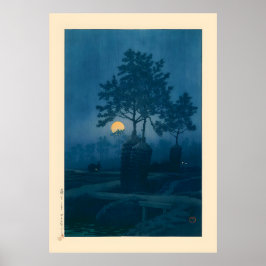 Póster Luna llena en Gamo por Kawase Hasui