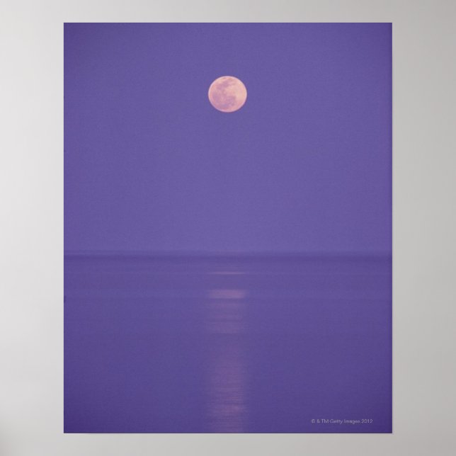 Póster Luna llena rosa (Frente)