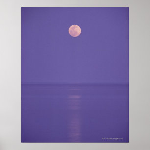 Póster Luna Llena rosada