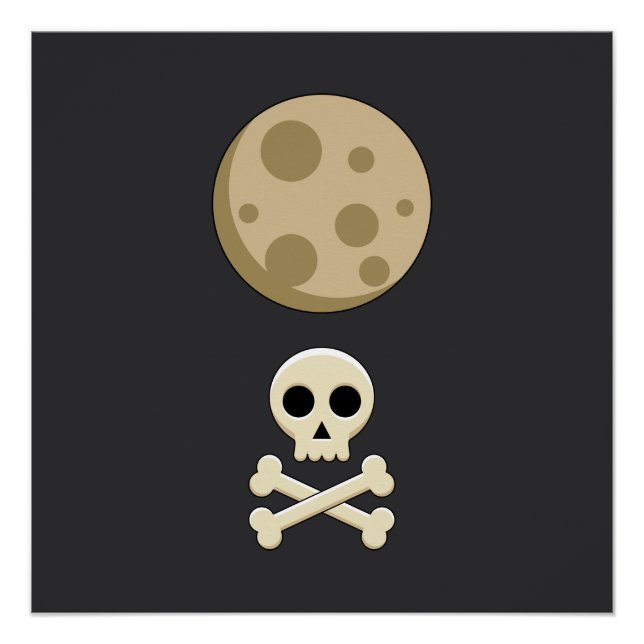 Póster Luna Llena y Cráneo  (Anverso)