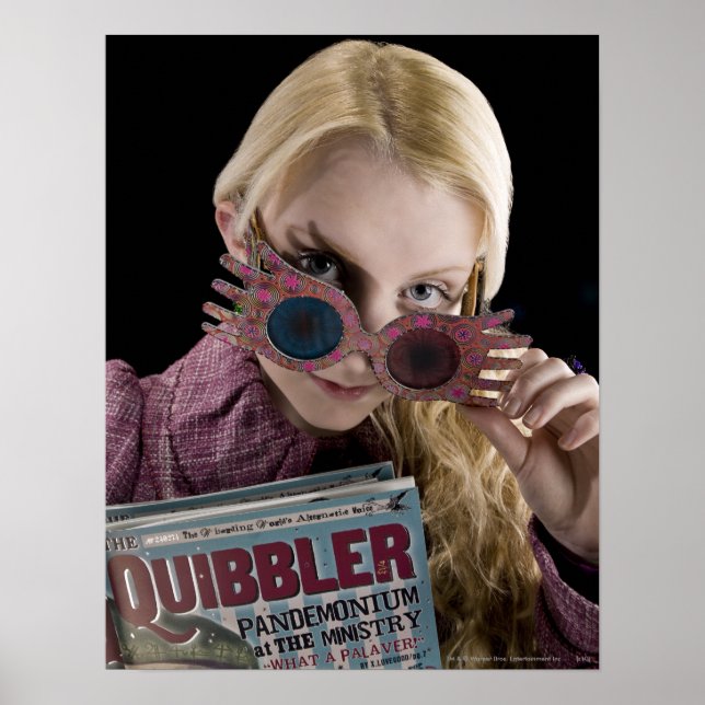 Póster Luna Lovegood Peeks Sobre Glass (Frente)