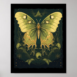 Póster Luna Moth Halloween