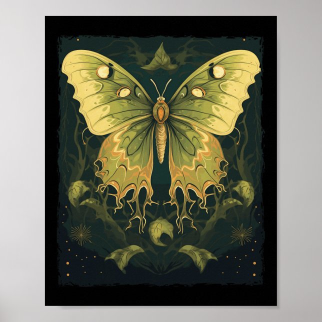 Póster Luna Moth Halloween (Frente)