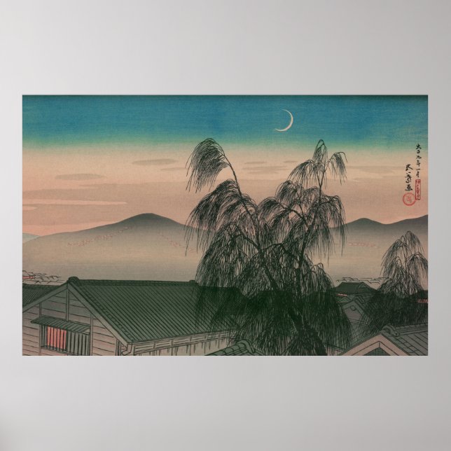 Póster Luna nocturna de Ukiyoe [Goyo] (XL) (Frente)