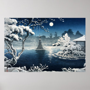 Póster Luna por el parque Hibiya de Tsuchiya Koitsu